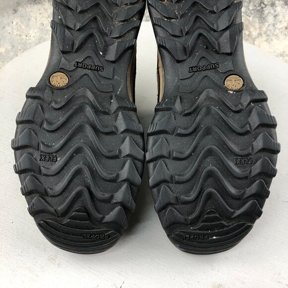 Timberland Women's Size 6.5M Canard Brown Genuine Leather Front Zip Ankle Boots - Picture 12 of 15